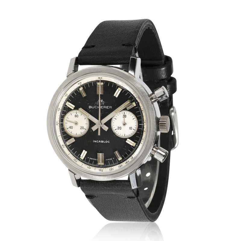 Bucherer Chrono Chrono Men's Vintage Watch in Stainless Steel fv