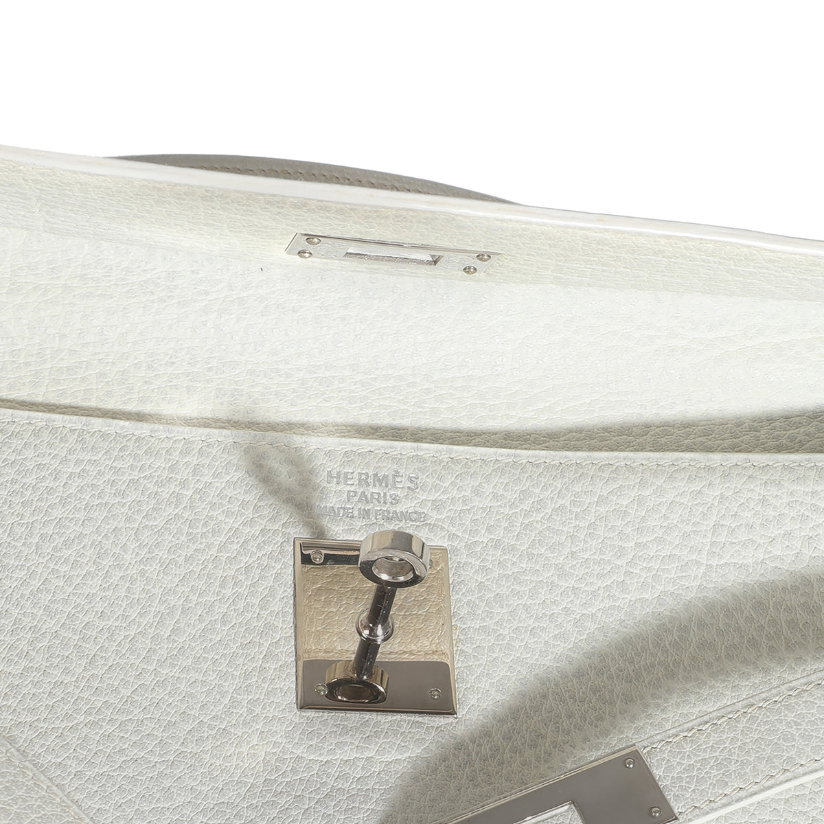 Hermès Gris Perle White Buffalo Skipper Dalmatian Retourne Kelly 35 PHW Handbag ad1