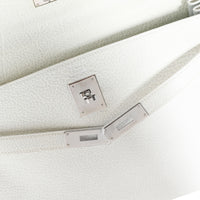 Hermès Gris Perle White Buffalo Skipper Dalmatian Retourne Kelly 35 PHW Handbag ad2