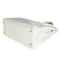 Hermès Gris Perle White Buffalo Skipper Dalmatian Retourne Kelly 35 PHW Handbag clasp