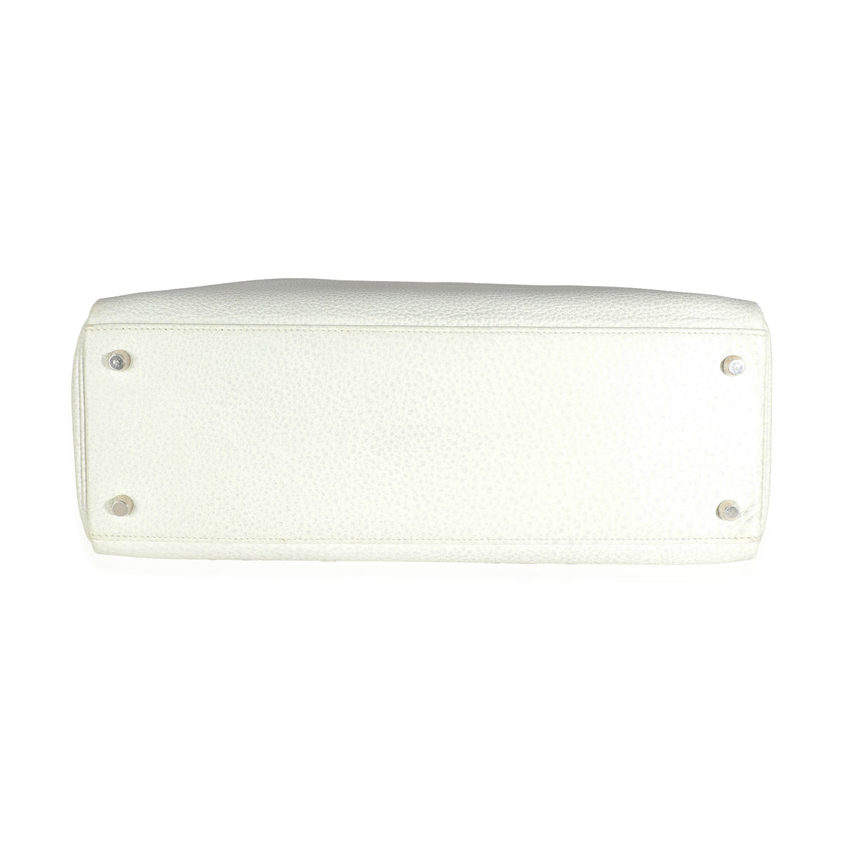 Hermès Gris Perle White Buffalo Skipper Dalmatian Retourne Kelly 35 PHW Handbag stamp