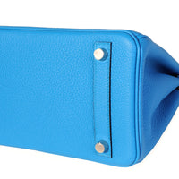 Hermès Bleu Zanzibar Togo Birkin 25 PHW Handbag box
