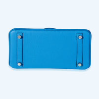 Hermès Bleu Zanzibar Togo Birkin 25 PHW Handbag stamp