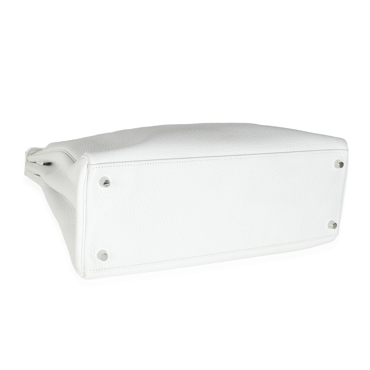 Hermès White Togo Retourne Kelly 35 PHW Handbag av