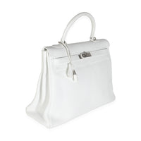 Hermès White Togo Retourne Kelly 35 PHW Handbag bv