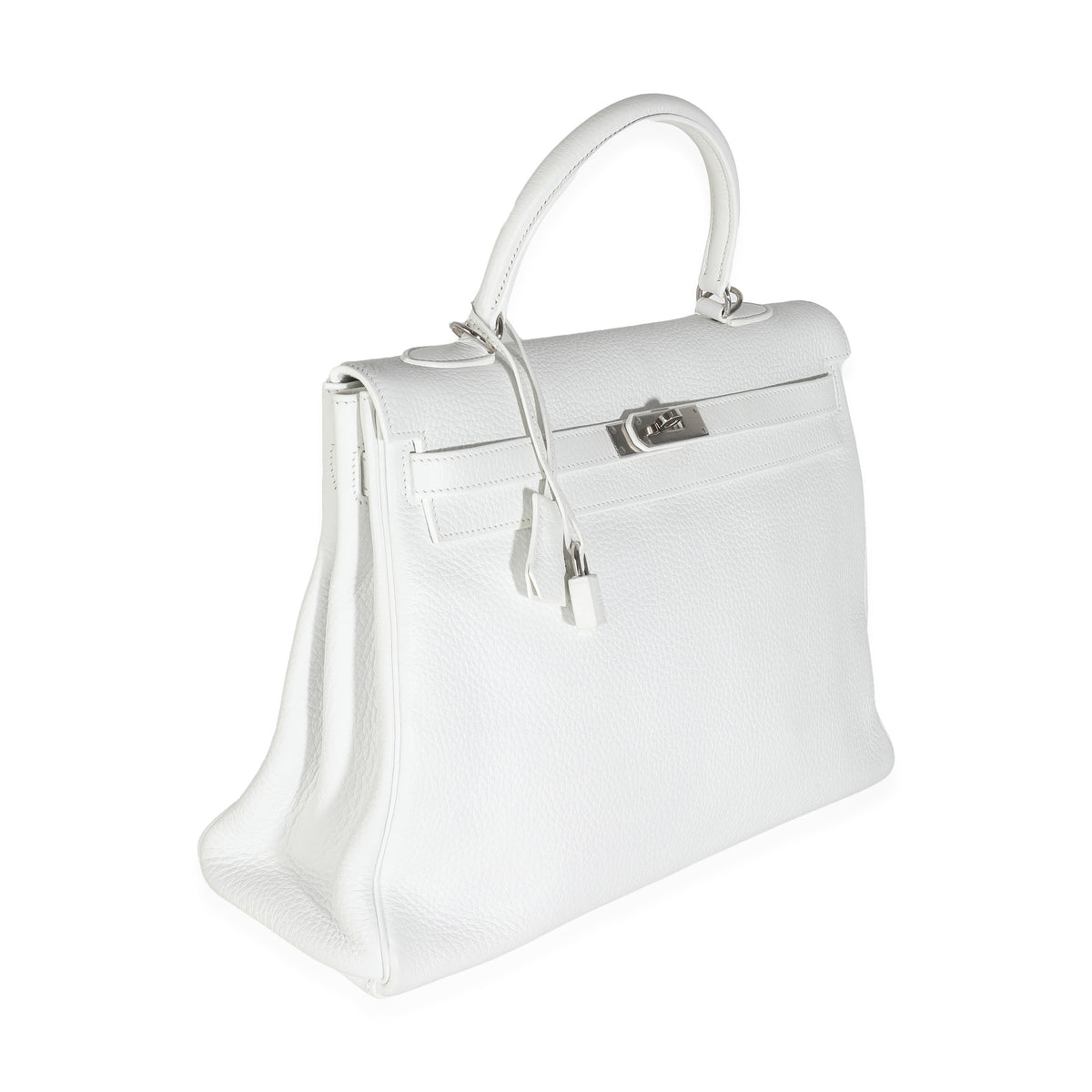 Hermès White Togo Retourne Kelly 35 PHW Handbag bv