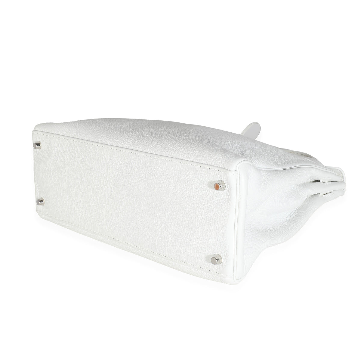 Hermès White Togo Retourne Kelly 35 PHW Handbag clasp