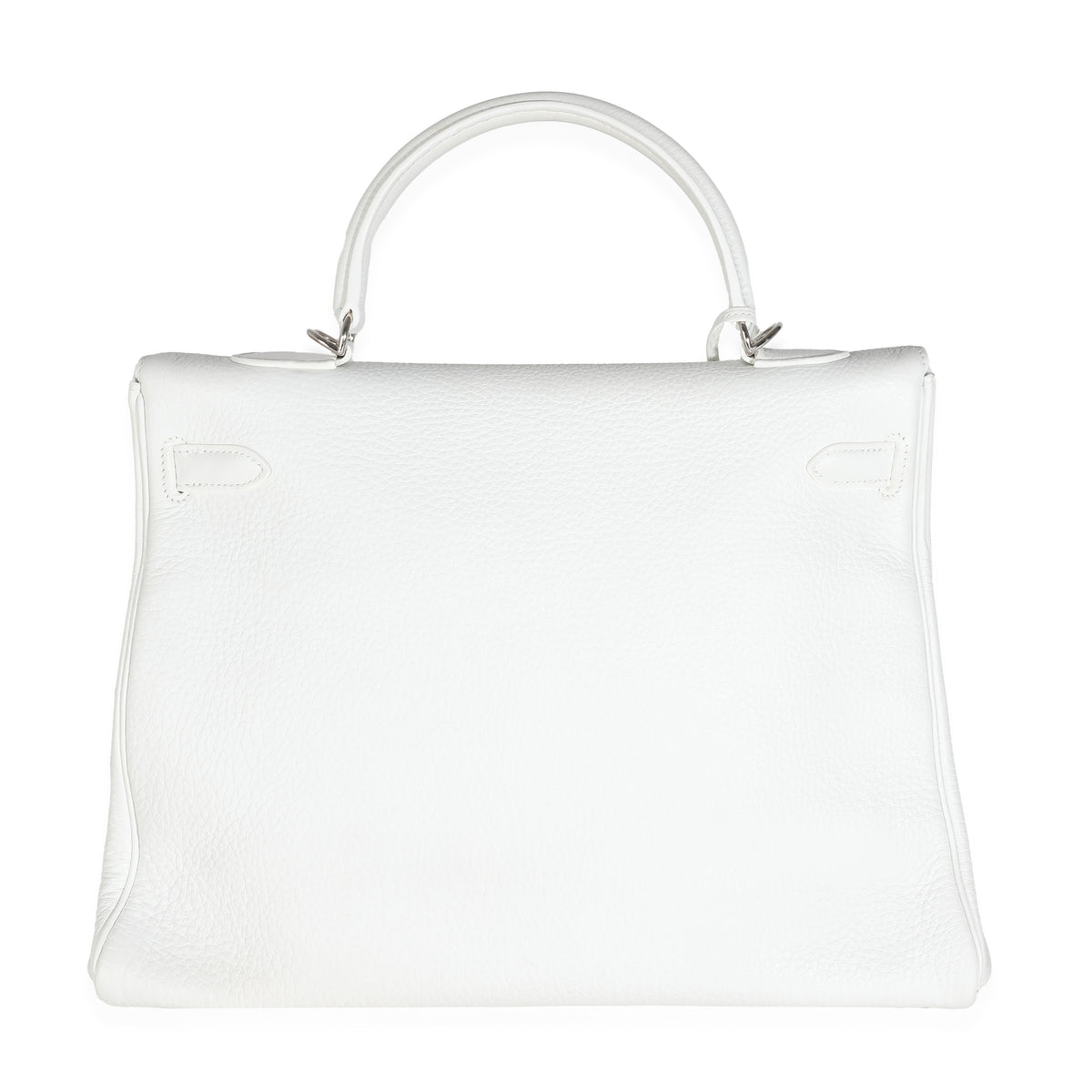 Hermès White Togo Retourne Kelly 35 PHW Handbag stamp
