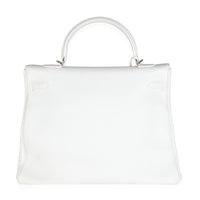 Hermès White Togo Retourne Kelly 35 PHW Handbag stamp