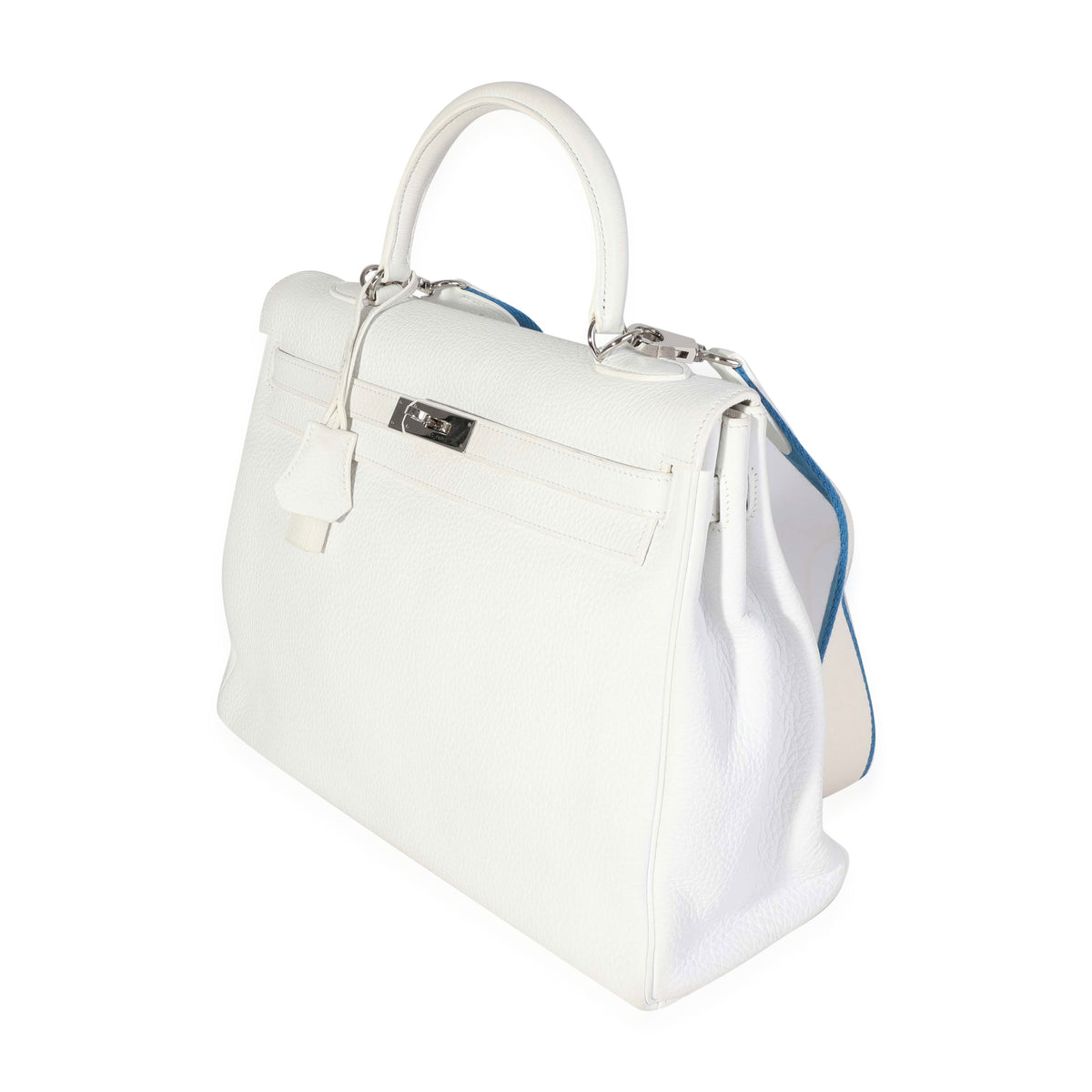 Hermès White Togo Retourne Kelly 35 PHW Handbag sv