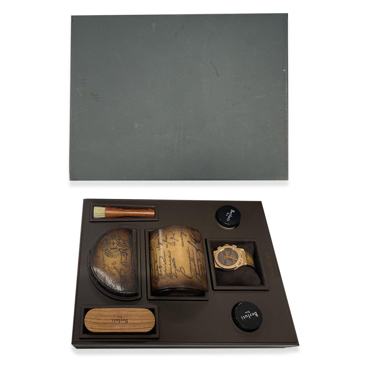 Hublot Berluti Scritto King Gold 521.OX.0500.VR.BER17 Men's Watch in  Rose Gold box