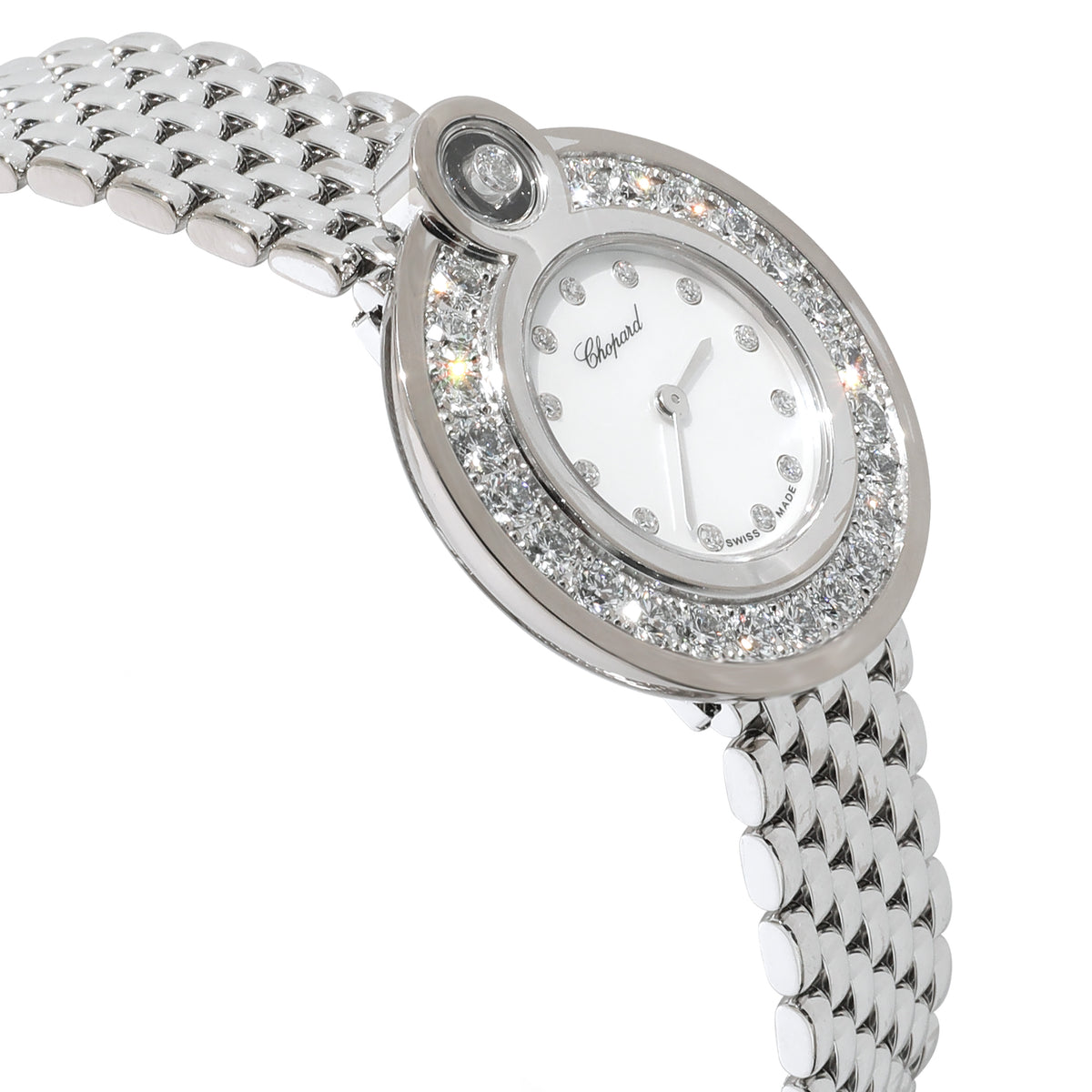 Chopard Happy Diamond 204407 1003 Women's Watch in 18kt White Gold rv