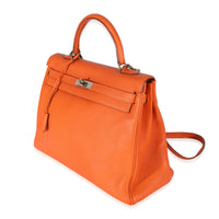 Hermès Feu Togo Retourne Kelly 35 PHW Handbag sv