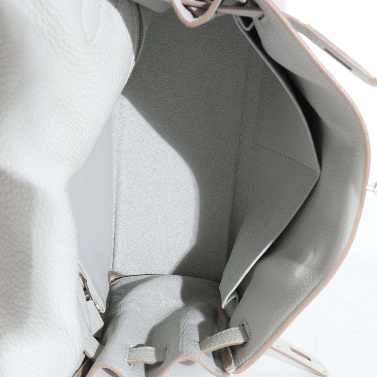 Hermès Gris Perle Togo Retourne Kelly 28 PHW Handbag ad2