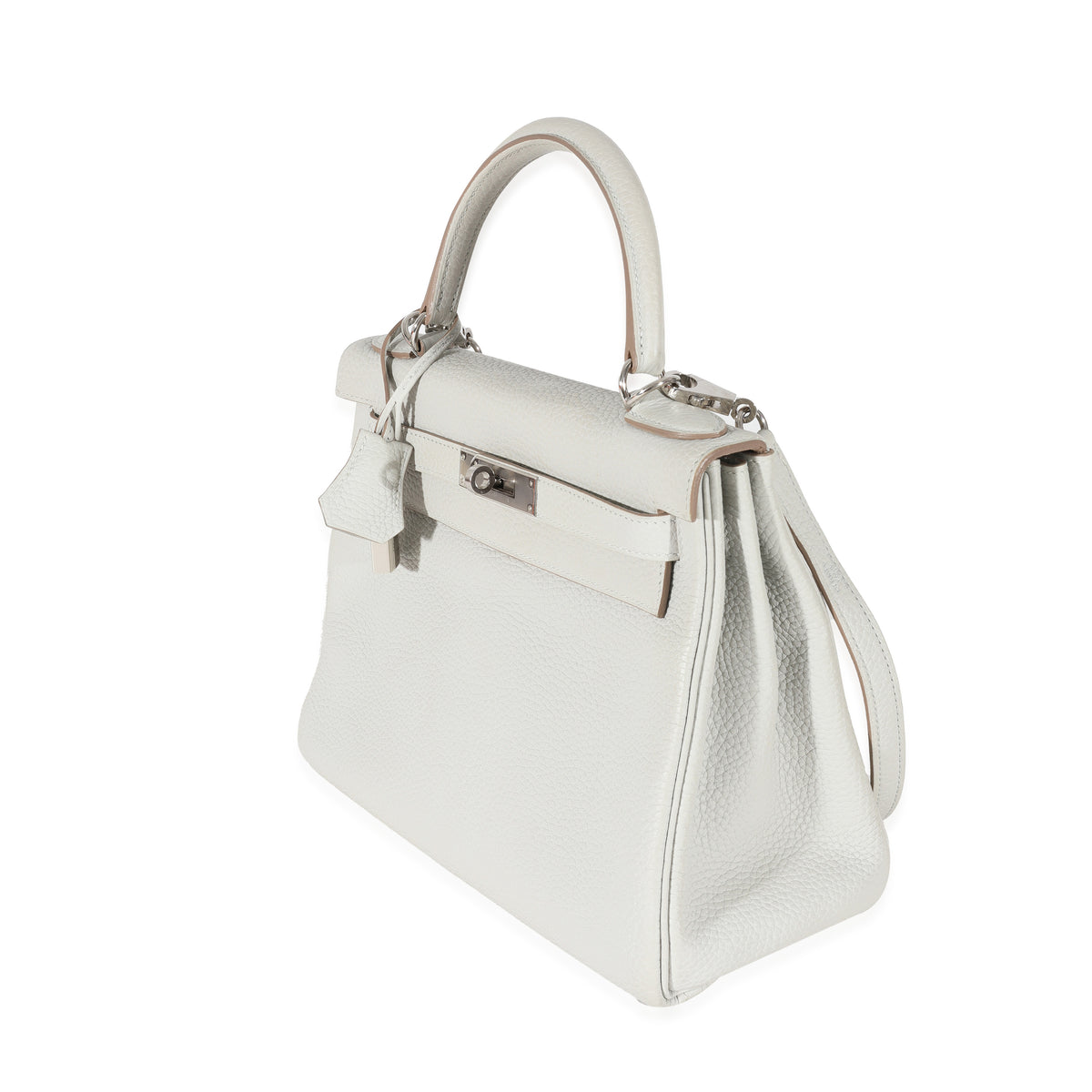 Hermès Gris Perle Togo Retourne Kelly 28 PHW Handbag sv