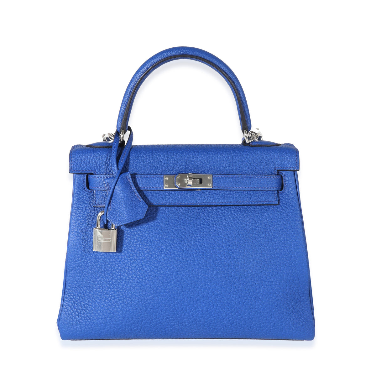 Hermès Bleu Royal Togo Kelly Retourne 25 PHW Handbag fv