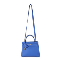 Hermès Bleu Royal Togo Kelly Retourne 25 PHW Handbag pv