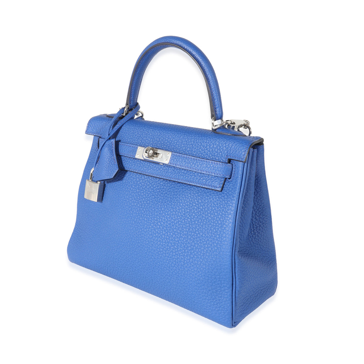 Hermès Bleu Royal Togo Kelly Retourne 25 PHW Handbag sv