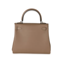 Hermès Beige De Weimar Swift Retourne Kelly 25 PHW Handbag pv