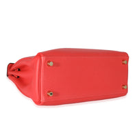 Hermès Geranium Togo Retourne Kelly 25 GHW Handbag box