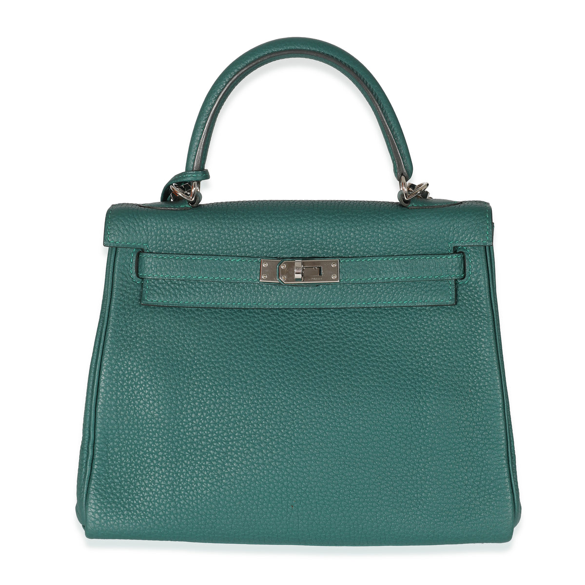 Hermès Malachite Togo Retourne Kelly 25 PHW Handbag fv