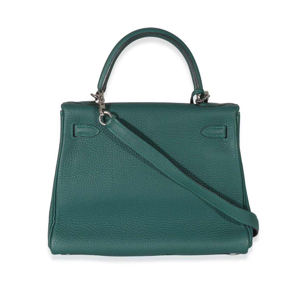 Hermès Malachite Togo Retourne Kelly 25 PHW Handbag sv
