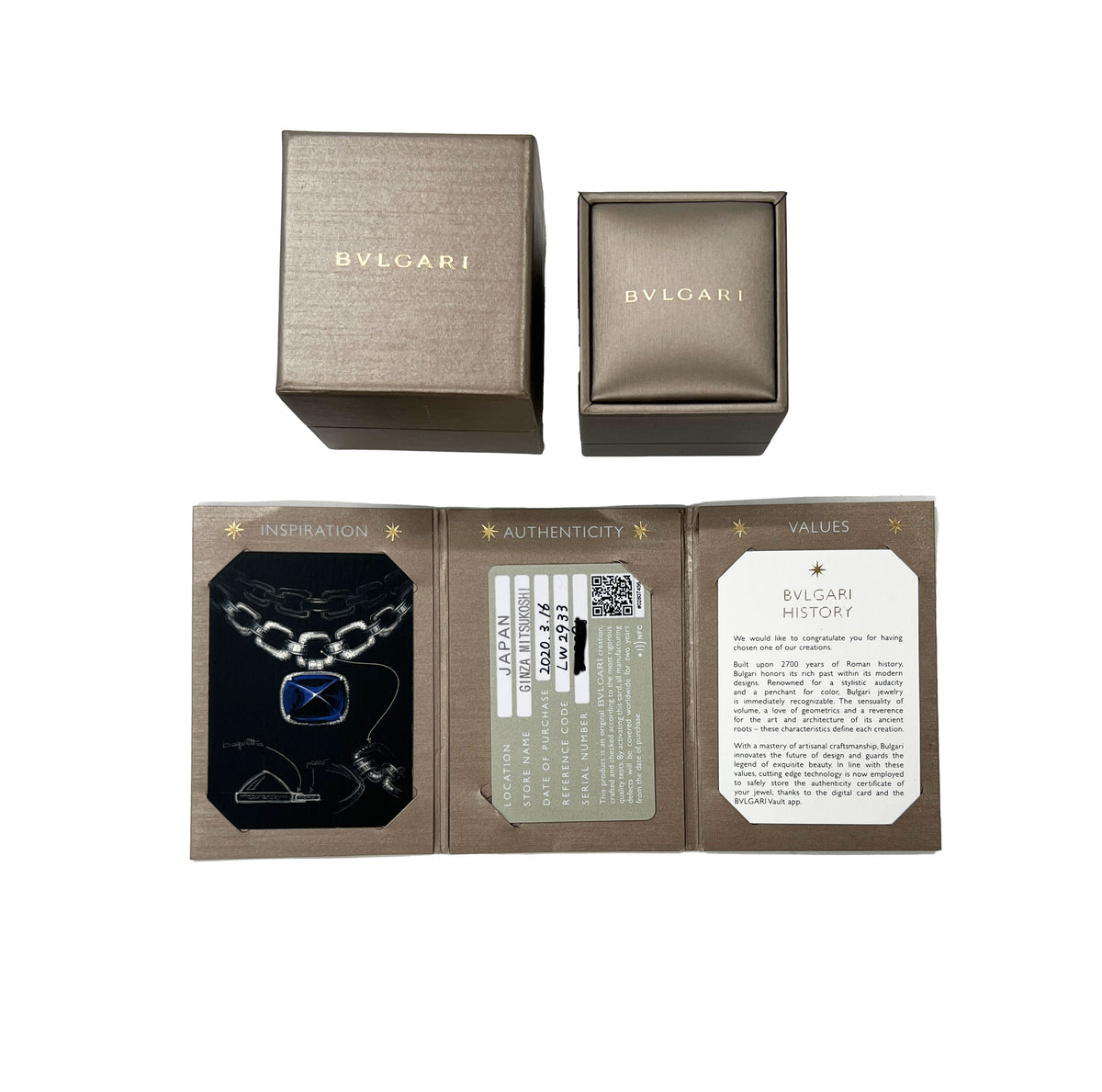 BVLGARI Serpenti Fashion Ring in 18k Rose Gold 0.34 CTW box