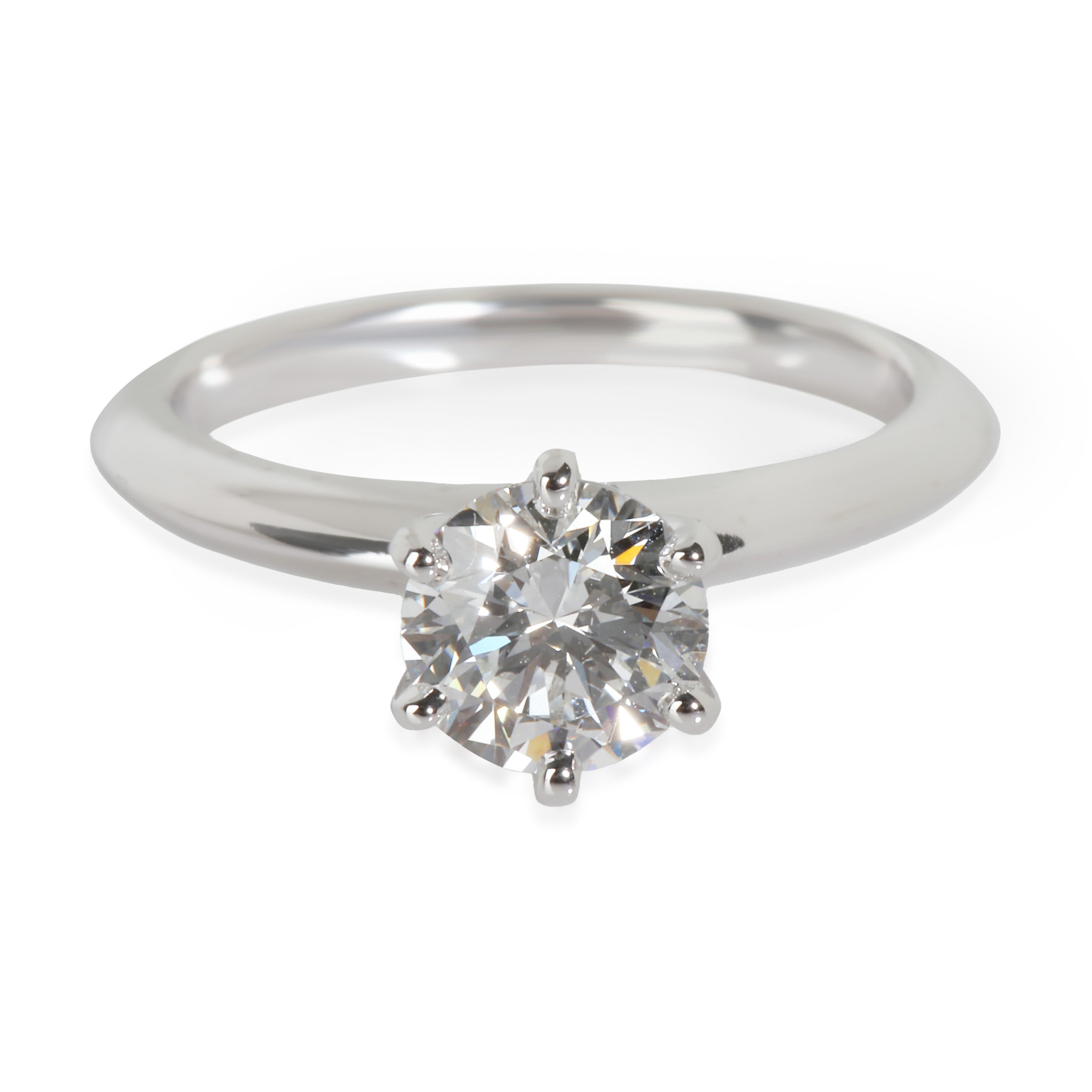 Tiffany & Co. Solitaire Engagement Ring in Platinum F VS2 1.00 CTW fv