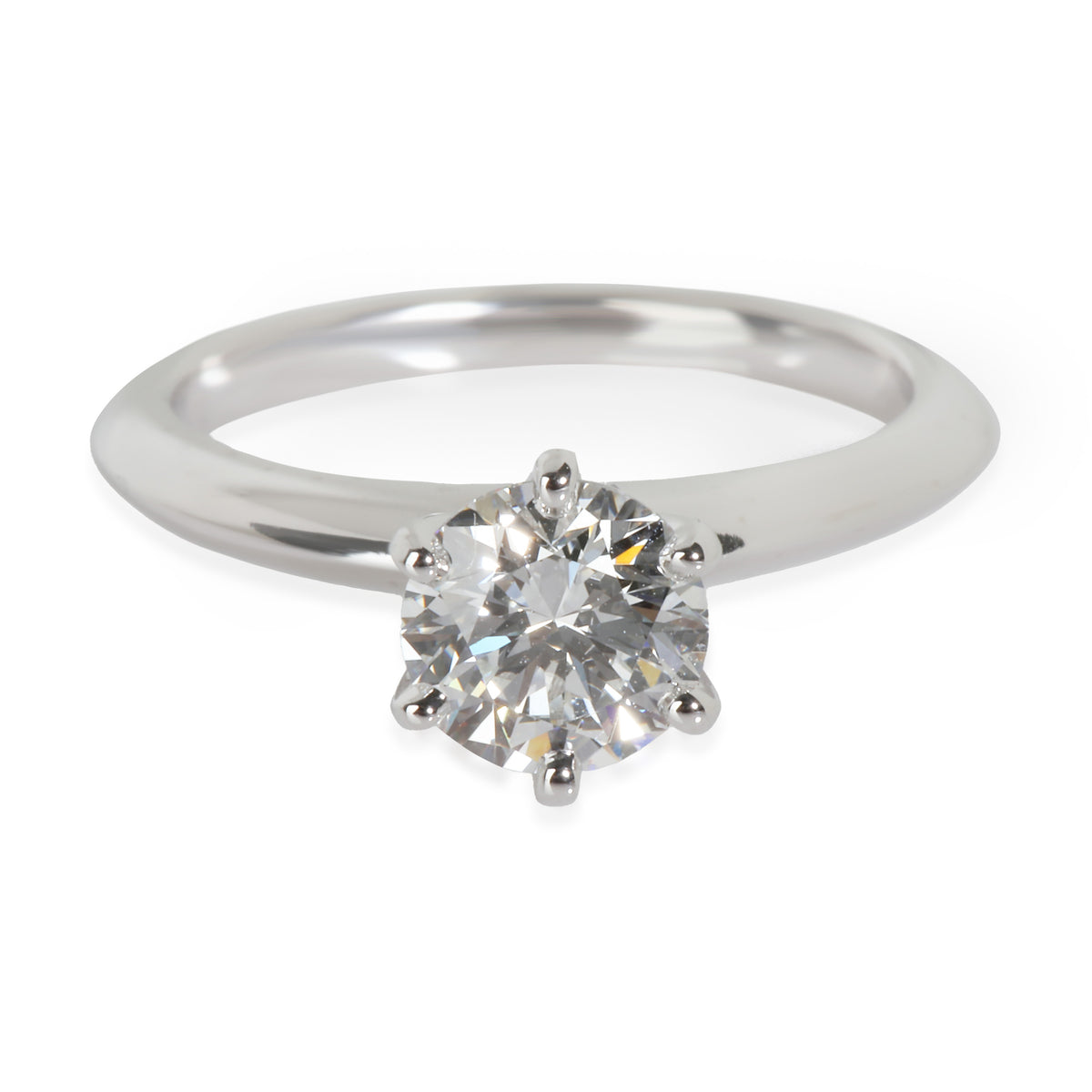 Tiffany & Co. Solitaire Engagement Ring in Platinum F VS2 1.00 CTW fv