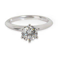 Tiffany & Co. Solitaire Engagement Ring in Platinum F VS2 1.00 CTW fv