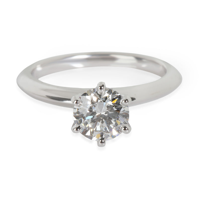 Tiffany & Co. Solitaire Engagement Ring in Platinum F VS2 1.00 CTW fv