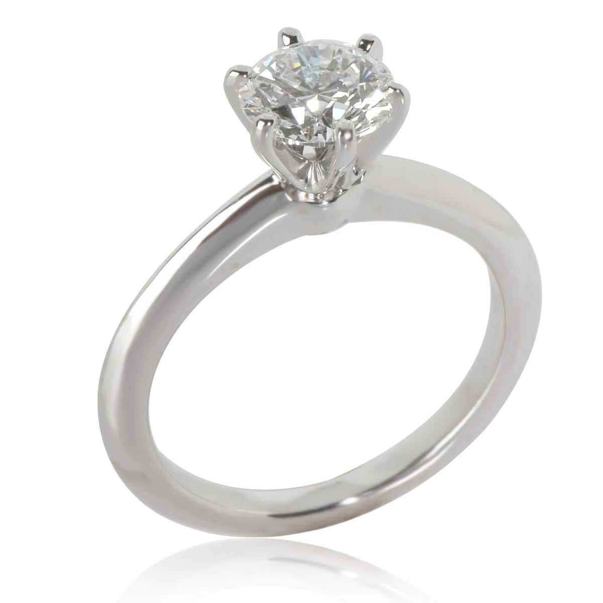 Tiffany & Co. Solitaire Engagement Ring in Platinum F VS2 1.00 CTW pv
