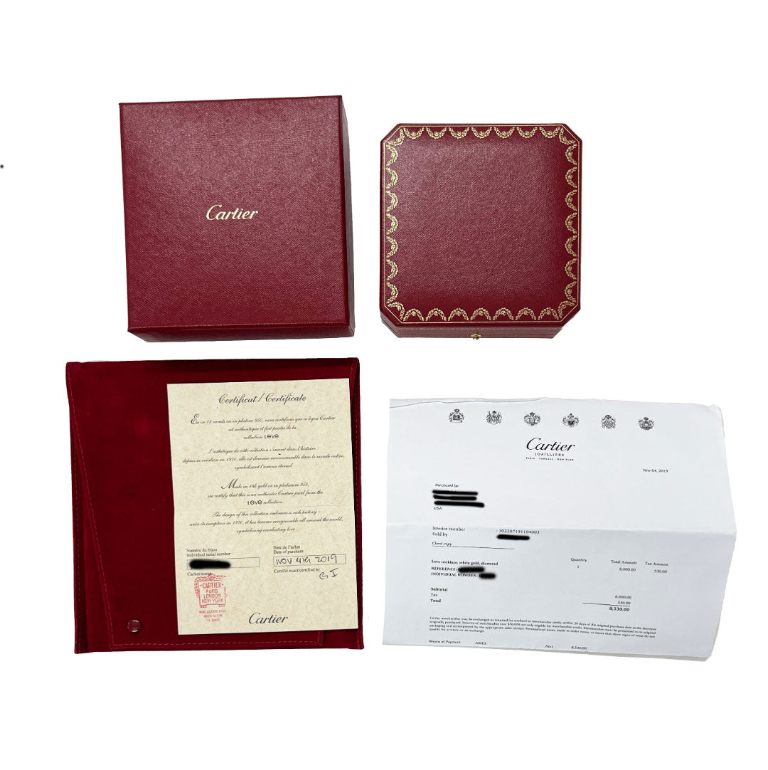 Cartier Love Necklace, Diamonds (White Gold) box