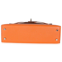 Hermès Feu Terre Battue Verso Mysore Chevre Sellier Mini Kelly 20 II PHW Handbag av