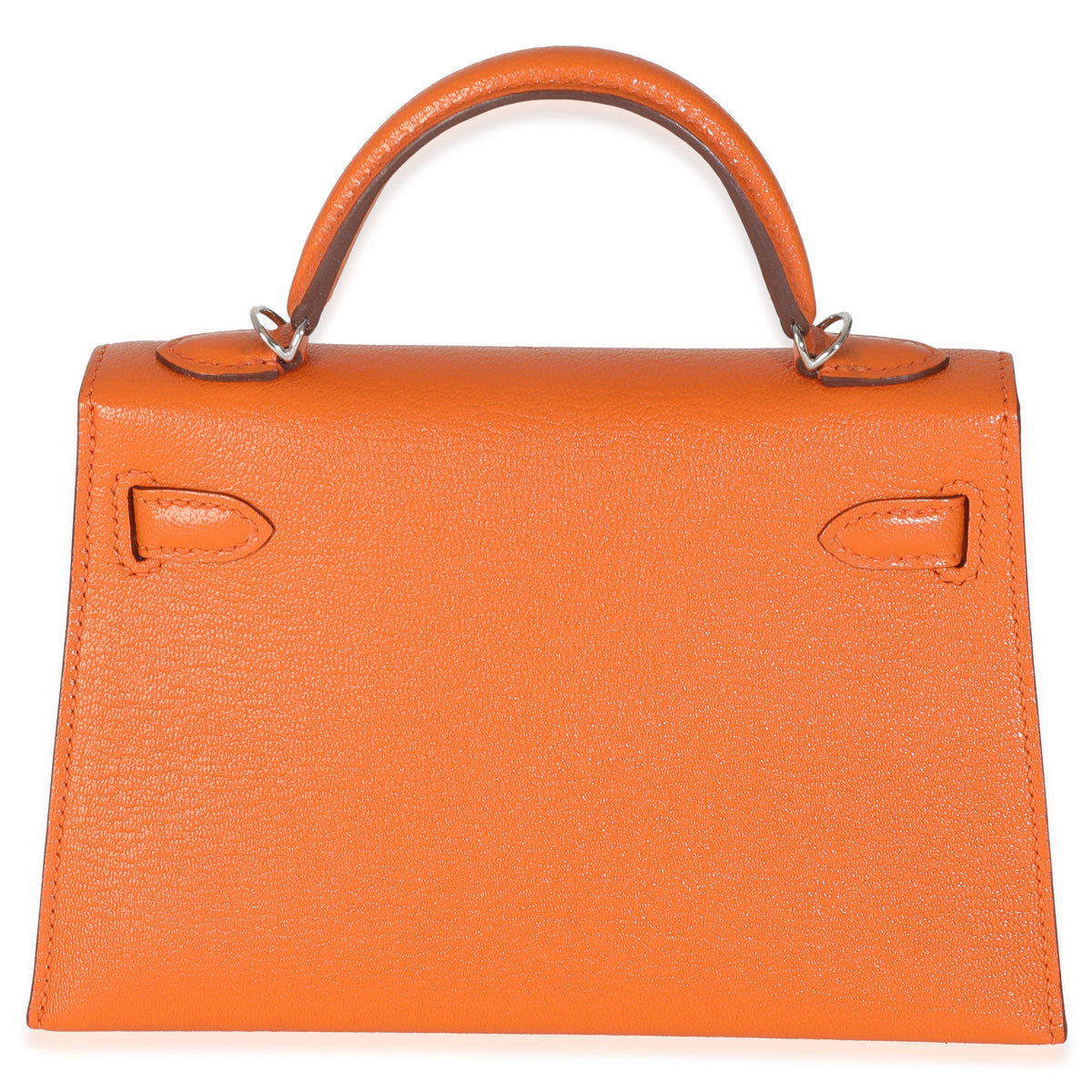 Hermès Feu Terre Battue Verso Mysore Chevre Sellier Mini Kelly 20 II PHW Handbag bv