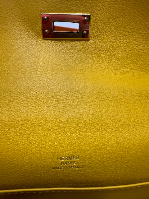 Hermès Jaune Ambre Swift Kelly Pochette GHW Handbag ad3