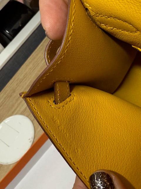 Hermès Jaune Ambre Swift Kelly Pochette GHW Handbag ad4