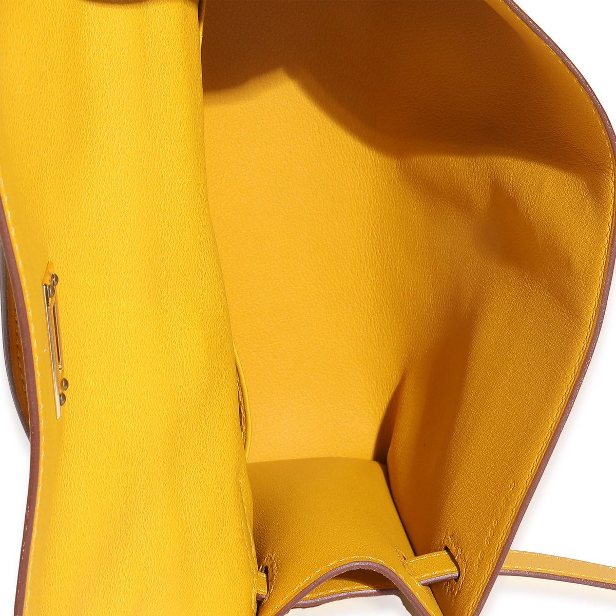 Hermès Jaune Ambre Swift Kelly Pochette GHW Handbag av