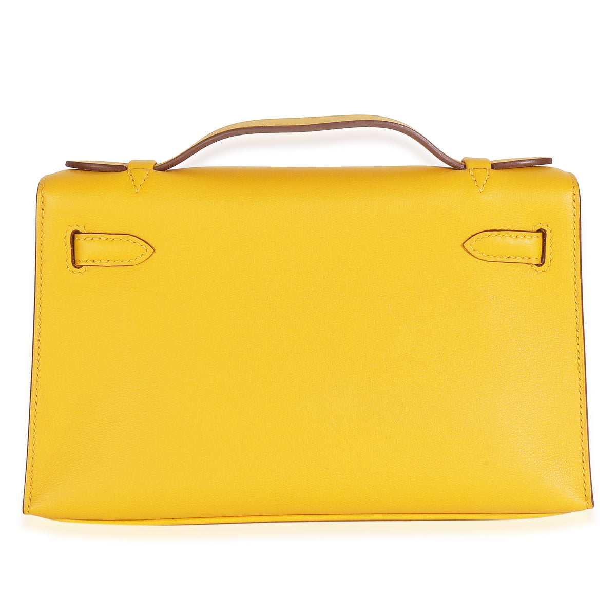 Hermès Jaune Ambre Swift Kelly Pochette GHW Handbag bv