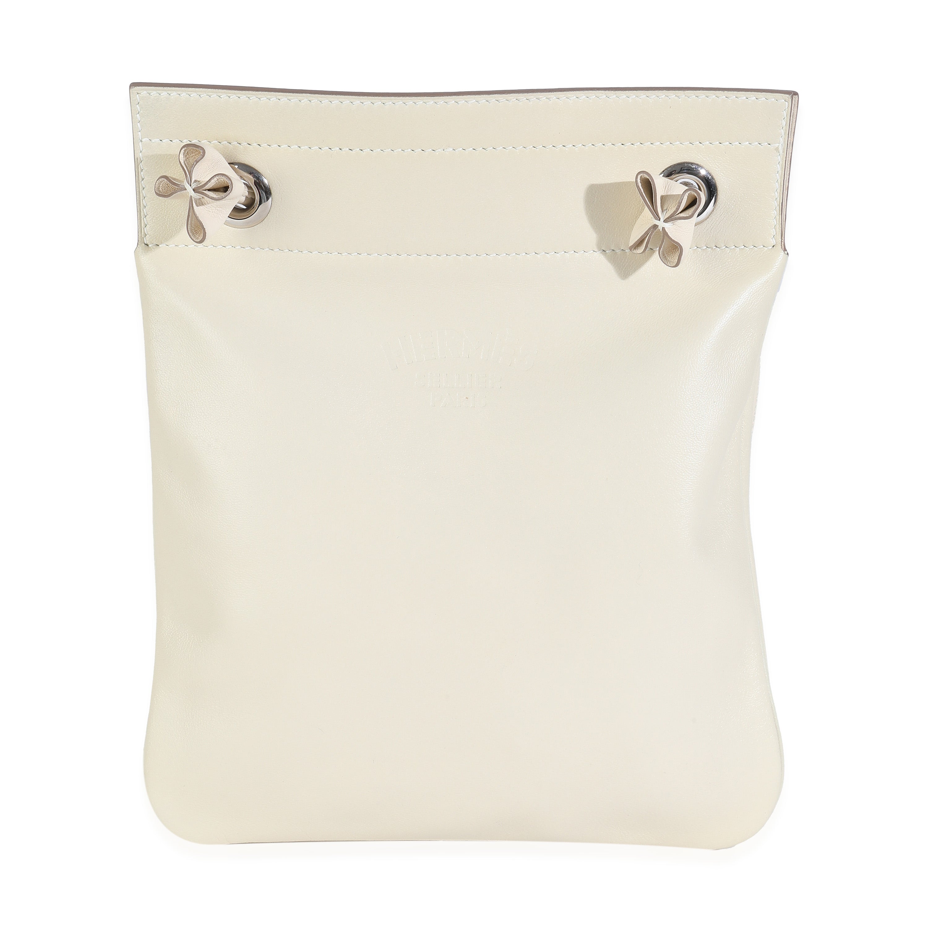 Hermès Craie Milo Lambskin Swift Mini Aline Handbag fv