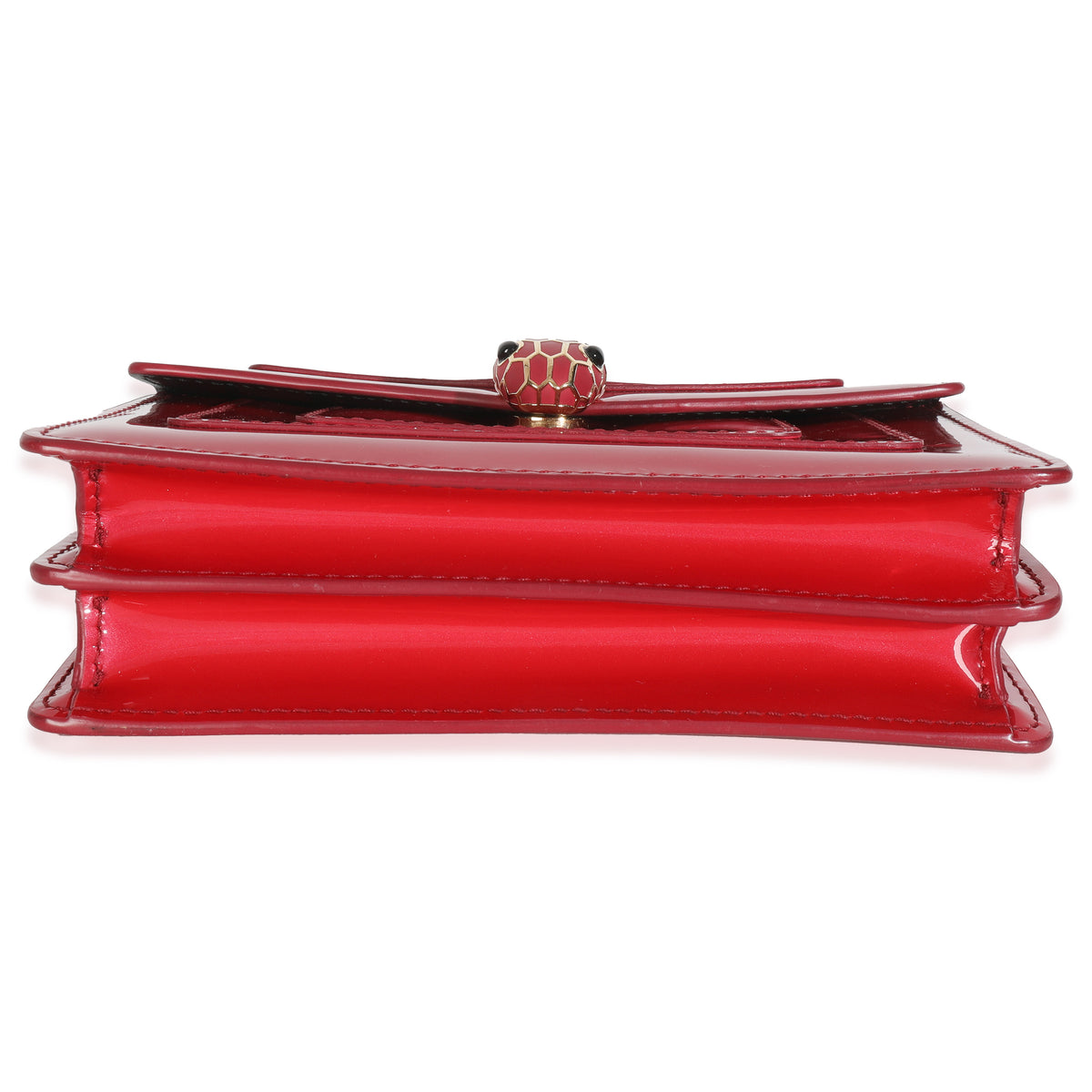 BVLGARI Bvlgari Dark Pink Patent Mini Serpenti Forever Crossbody Handbag box