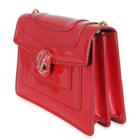 BVLGARI Bvlgari Dark Pink Patent Mini Serpenti Forever Crossbody Handbag pv
