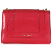 BVLGARI Bvlgari Dark Pink Patent Mini Serpenti Forever Crossbody Handbag stamp