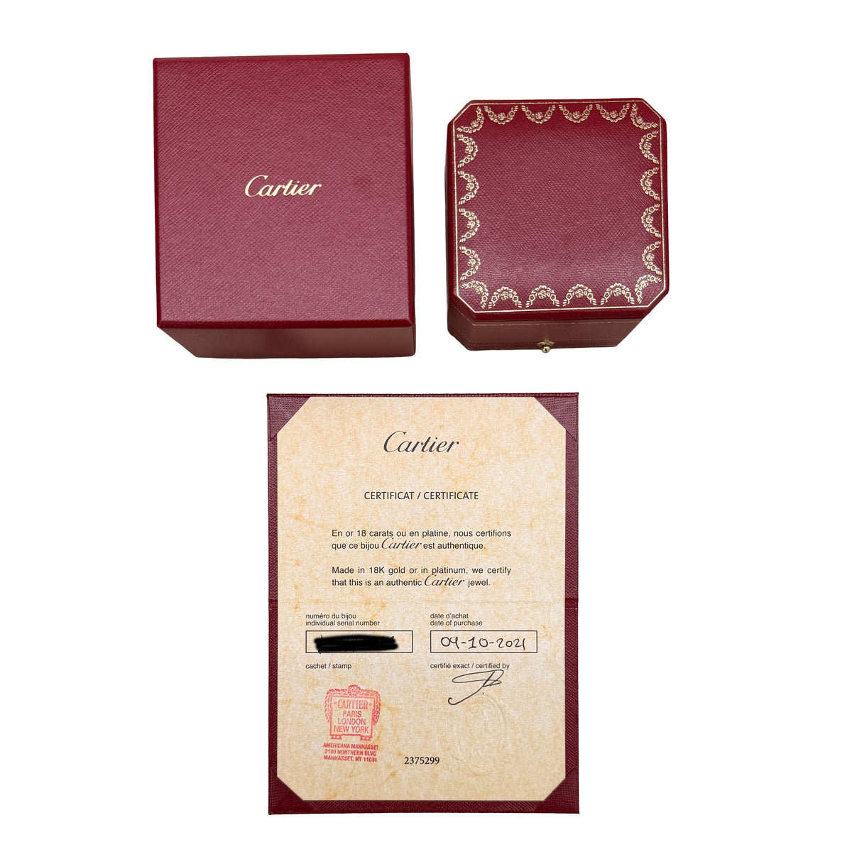 Cartier Rose Gold  Love Ring box