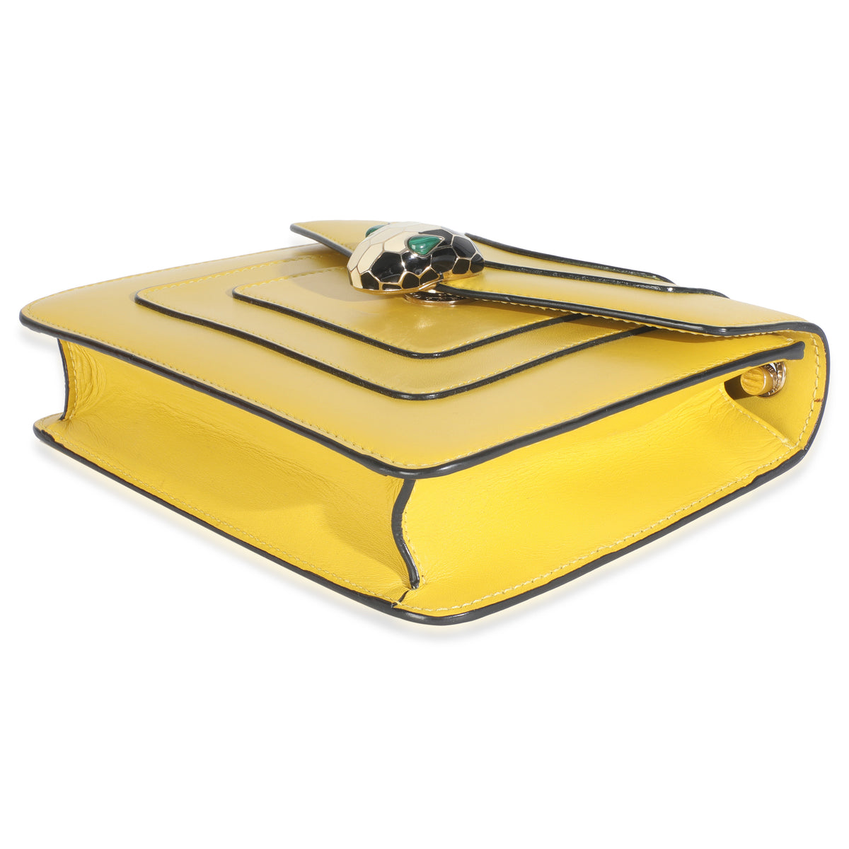 BVLGARI Bvlgari Yellow Smooth Calfskin Small Serpenti Forever Handbag box