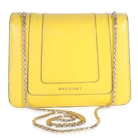 BVLGARI Bvlgari Yellow Smooth Calfskin Small Serpenti Forever Handbag bv