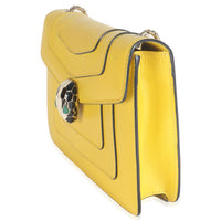 BVLGARI Bvlgari Yellow Smooth Calfskin Small Serpenti Forever Handbag sv