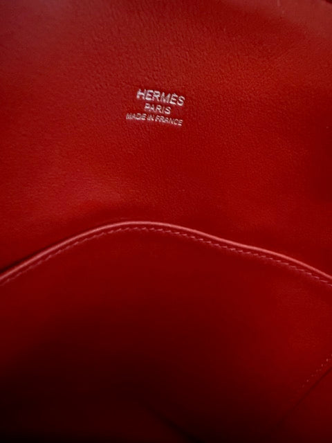 Hermès Rouge Pivoine Evercolor 1923 Bolide 30 PHW Handbag ad3