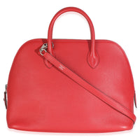 Hermès Rouge Pivoine Evercolor 1923 Bolide 30 PHW Handbag bv