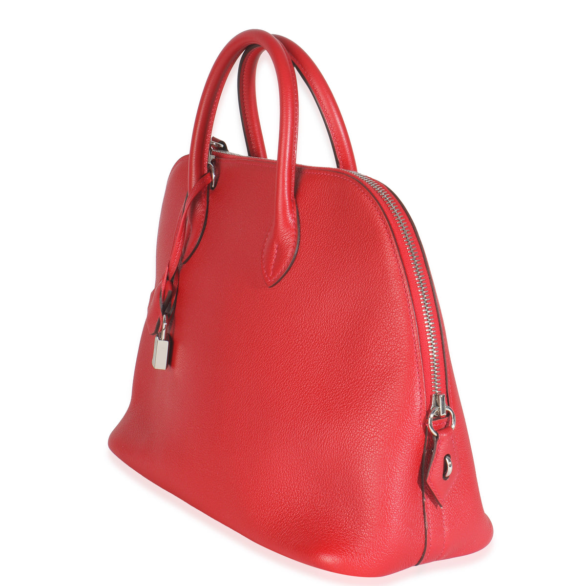 Hermès Rouge Pivoine Evercolor 1923 Bolide 30 PHW Handbag sv